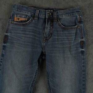 Rank 45 Jeans Mens 30x33 Blue Yuma Wash Trigger Slim Bootcut Performance Stretch